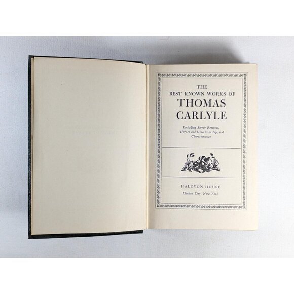 1942 Thomas Carlyle Best Known Works, green leather bound soft cover Halycon - Picture 3 of 8